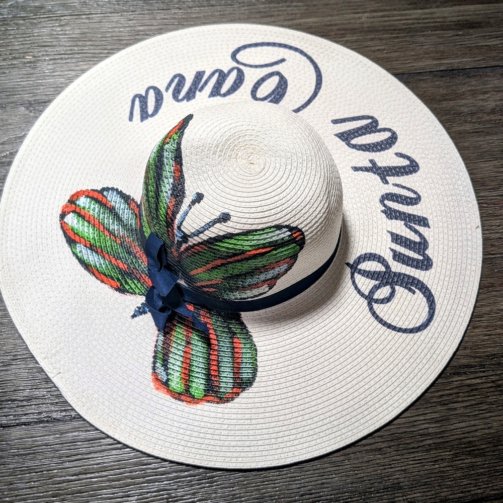 Hand-Painted Punta Cana Sun Hat Handmade in Dominican Republic